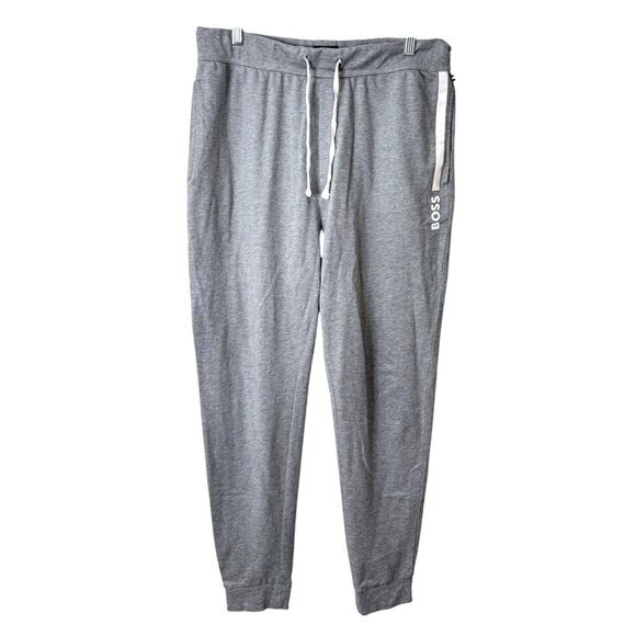 Boss Other - Boss by Hugo Boss Gray Jogger With Drawstring & Logo Detail Lounge Pants Mens XL